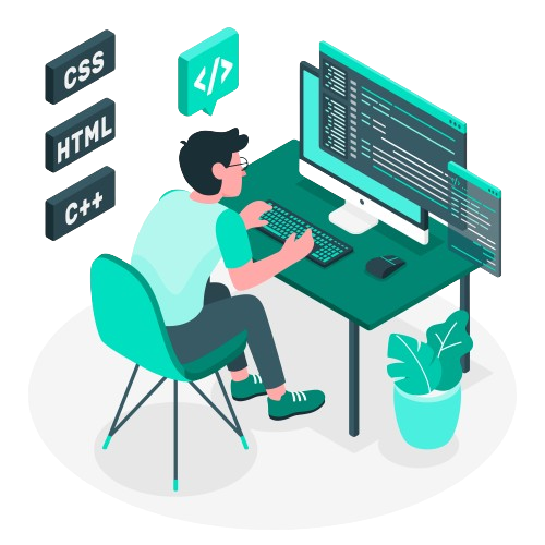 "Web development in action - a team working on code. Elevate your online presence with our expert web development services."